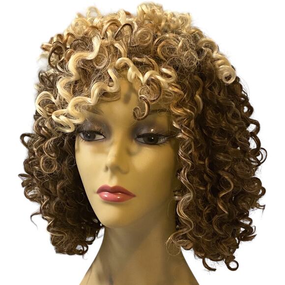 ASHRO Katrina Wig Kinky Curly Locs Brown Blonde Ombre Synthetic Hair  NWT - Picture 11 of 14